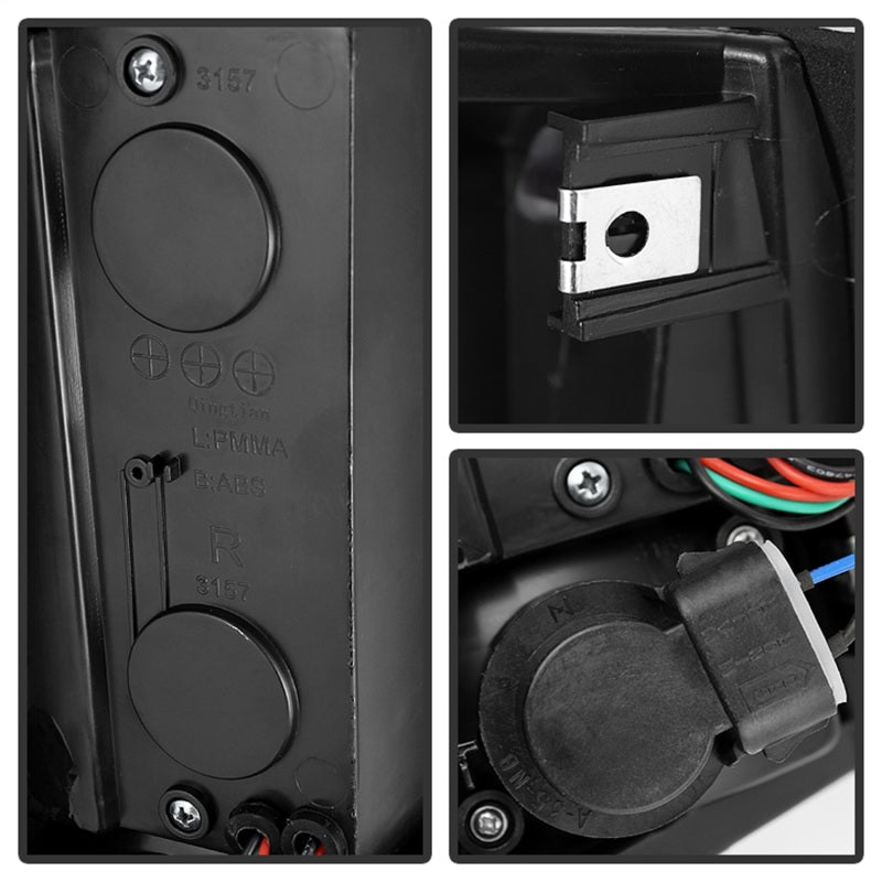 xTune Yukon Denali 99-00 LED Tail Lights Black ALT-JH-CCK88-LED-BK