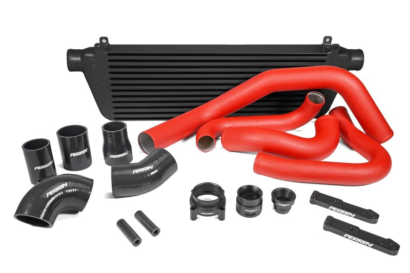 Kit intercooler frontal PERRIN pour Subaru WRX 22-26 (tubes rouges et cœur noir)