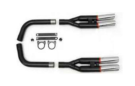 KBD Chevrolet Corvette 1975-1977 KBD Style 4 Piece Steel Targa Mufflers with Chrome Tips