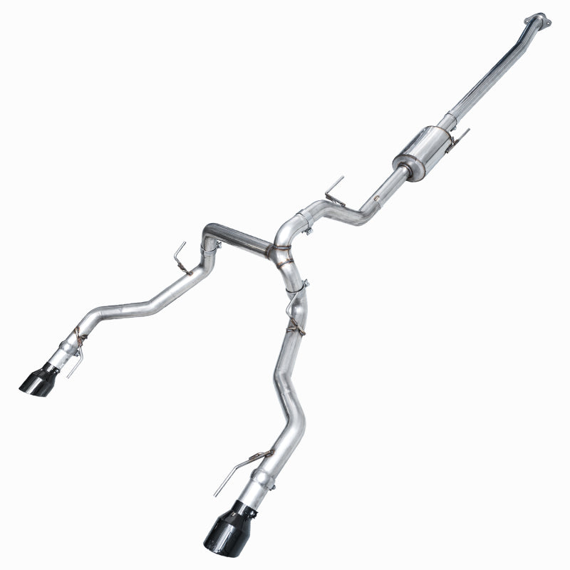 AWE Tuning Ford F-150 Tremor 2021+ (avec découpes de pare-chocs) Échappement Catback non résonant 0FG - Embouts noirs diamant