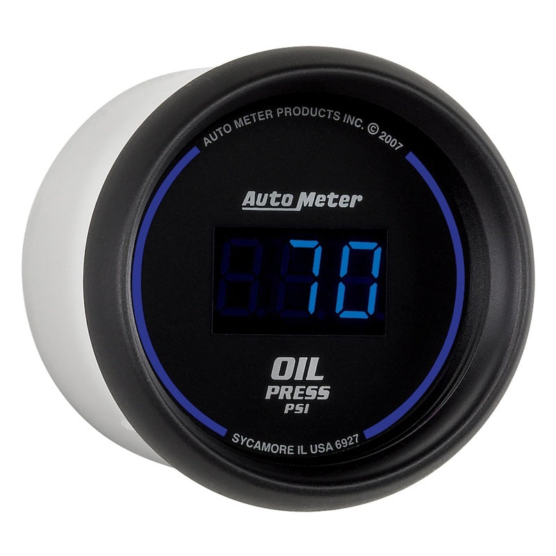 Jauge de pression d'huile Autometer Cobalt Digital 52,4 mm Noir 0-100 psi