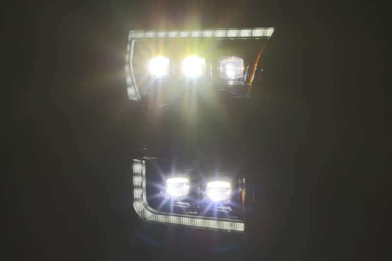 Phares AlphaRex 17-20 Ford Raptor NOVA LED Proj style planche Alpha noir avec lumière Activ/signal Seq