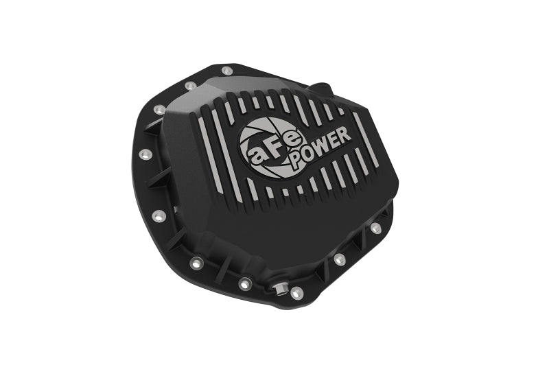 Couvercle de différentiel arrière aFe Power Pro Series noir avec ailerons usinés 14-18 Dodge Trucks 2500/3500