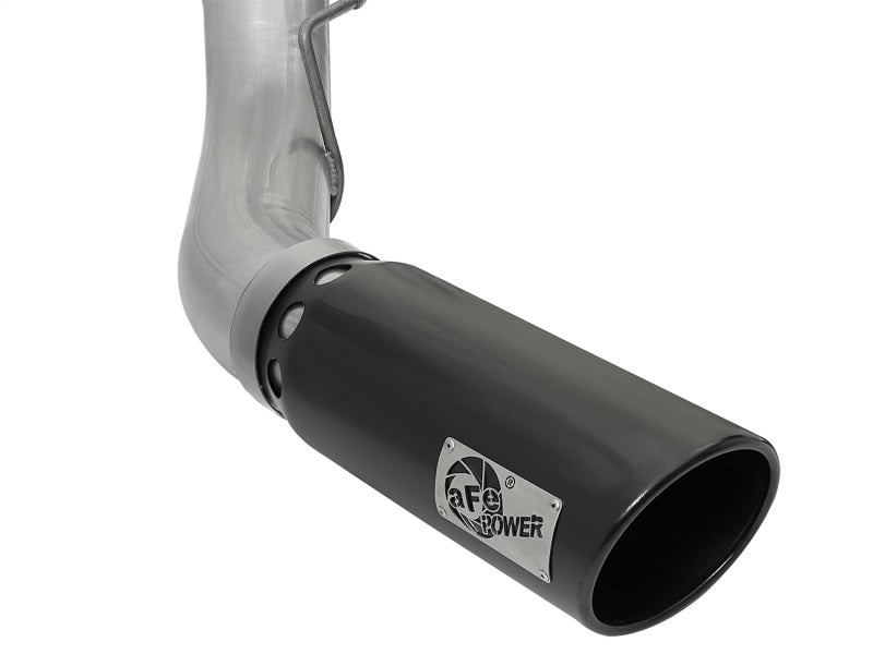 aFe ATLAS 5in DPF-Back Système d'échappement en acier d'alun avec pointe noire 2017 Ford Diesel Trucks V8-6.7L (td)