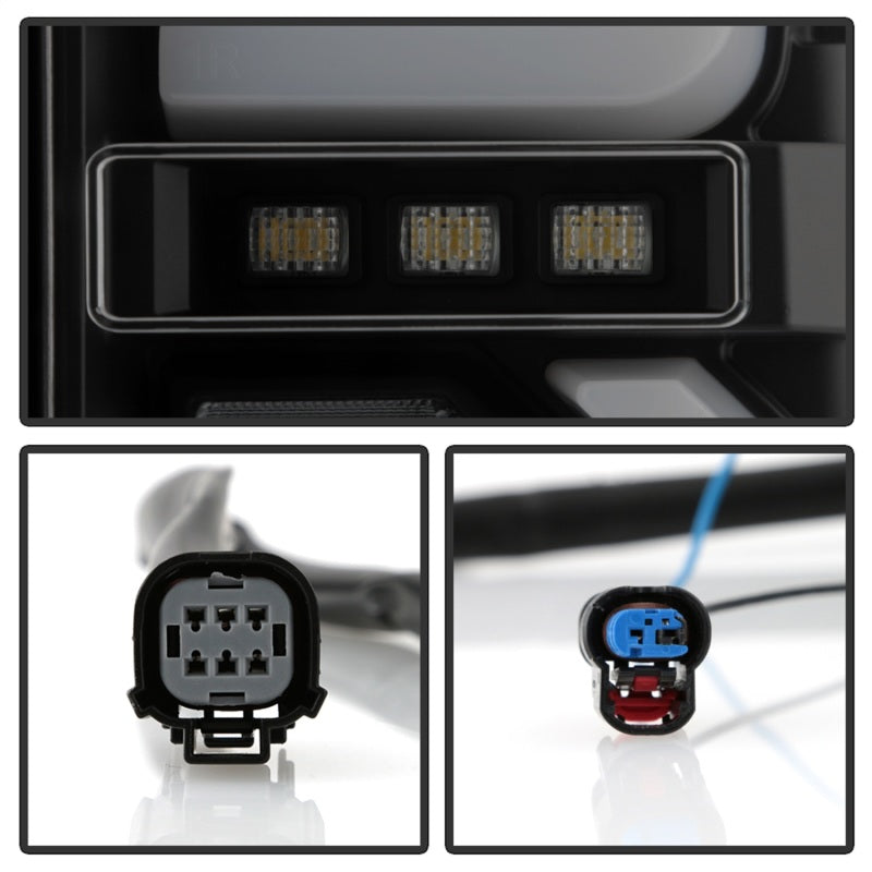 Spyder GMC Sierra 19-20 Modèle à ampoule à incandescence uniquement Feux arrière à DEL - Fumée noire ALT-YD-GS19-LED-BSM