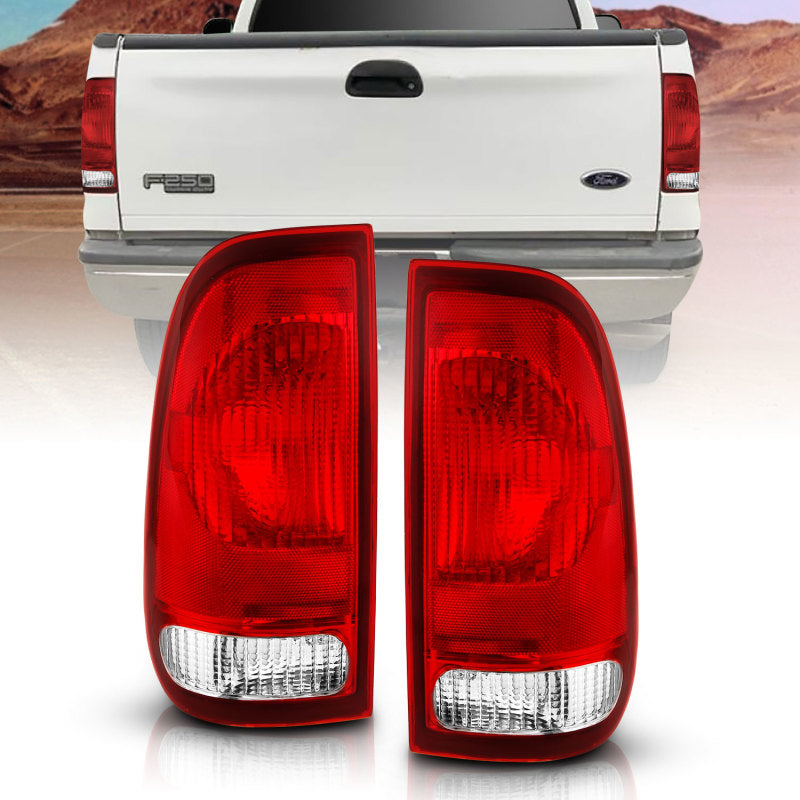 ANZO 1997-2003 Ford F-150 Feu arrière rouge/transparent (remplacement OE)