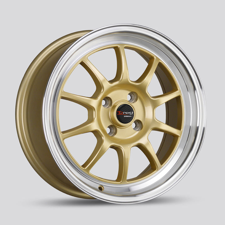 DRAG DR16 15X8.25 4x114.3 ET10 73 Or Usiné Lèvre