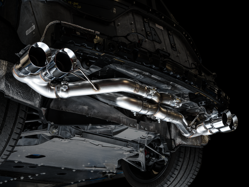 Échappement AWE Tuning 2020 Chevrolet Corvette (C8) Track Edition - Embouts Quad Chrome Silver