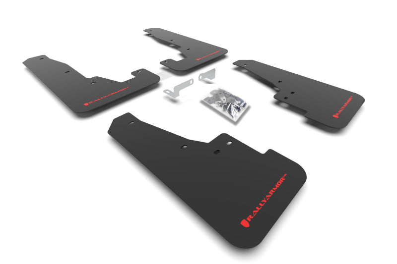 Rally Armor 16-22 Dodge Durango GT / RT / SRT / SXT Noir UR Mud Flap Rouge Logo