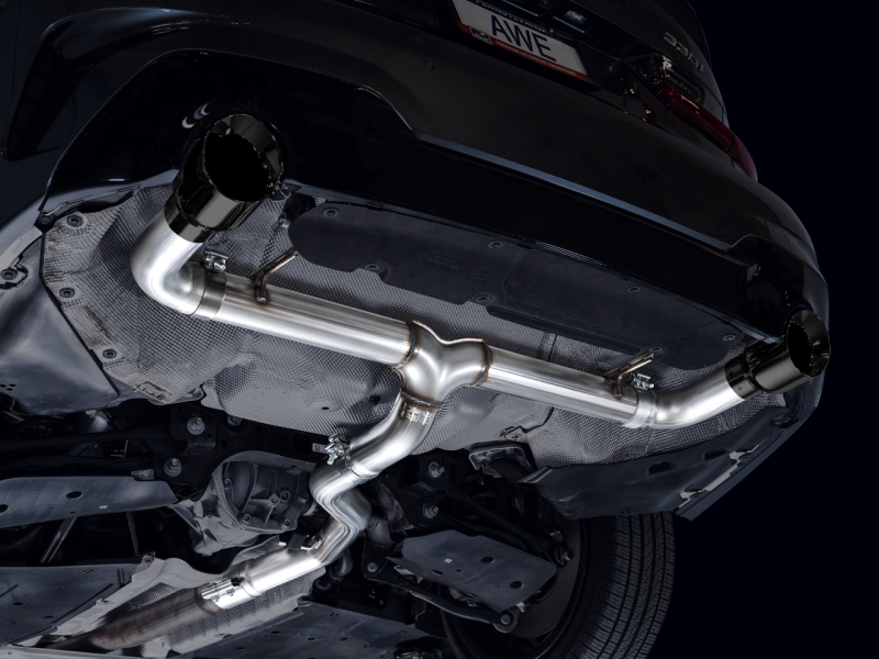 AWE Tuning Échappement Catback Track Edition G2X pour BMW 330i (19-23) / BMW 430i (21-23) Base - Noir Diamant