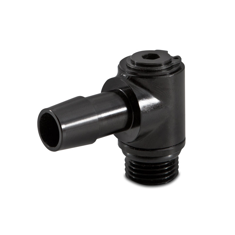 Raccord coudé orientable M16x1,5 1/2 po à embout cannelé Mishimoto à 90 degrés