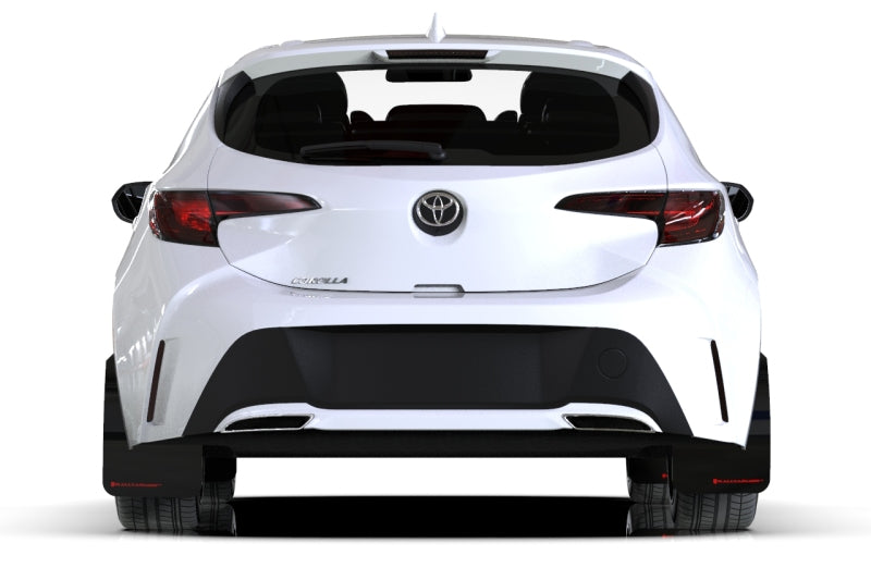 Rally Armor 18-25 Toyota Corolla Hatchback Black UR Mud Flap White Logo