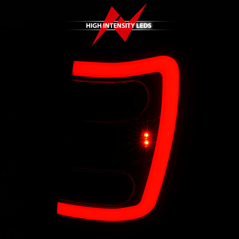 ANZO 1999-2004 Jeep Grand Cherokee LED feux arrière avec barre lumineuse boîtier noir lentille transparente