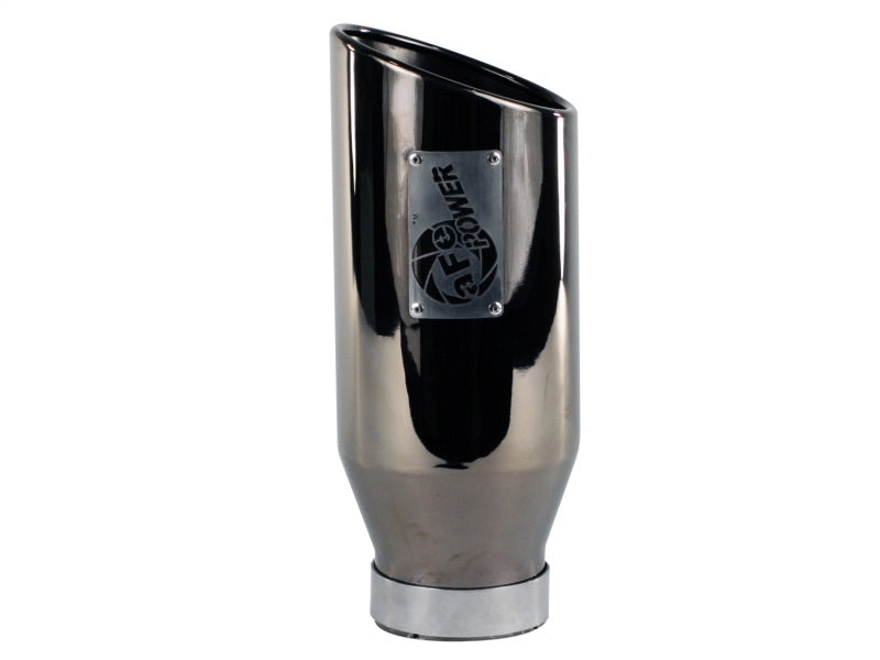 Embouts d'échappement aFe MACHForce XP Embout SS-304 EXH 4In x 6Out x 15L Bolt-On (chrome noir)