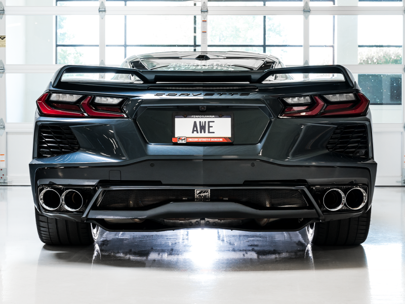 Échappement AWE Tuning 2020 Chevrolet Corvette (C8) Track Edition - Embouts Quad Chrome Silver