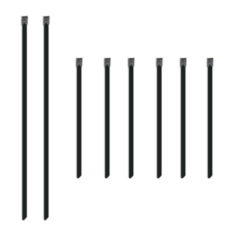 Mishimoto Lot de six colliers de serrage verrouillables en acier inoxydable de 15,24 cm et deux de 35,56 cm