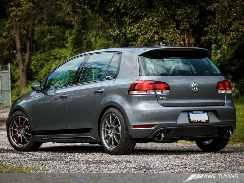 AWE Tuning Mk6 GTI Performance Catback - Embouts ronds en argent chromé