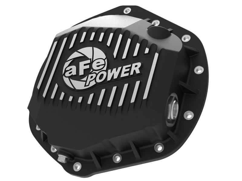 Couvercle de différentiel arrière aFe Power Pro Series noir avec ailerons usinés 14-18 Dodge Trucks 2500/3500