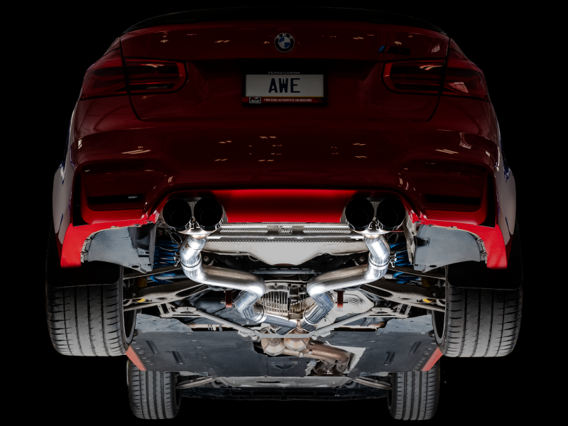 Échappement Catback AWE Tuning BMW F8X M3/M4 Track Edition - Embouts Noir Diamant