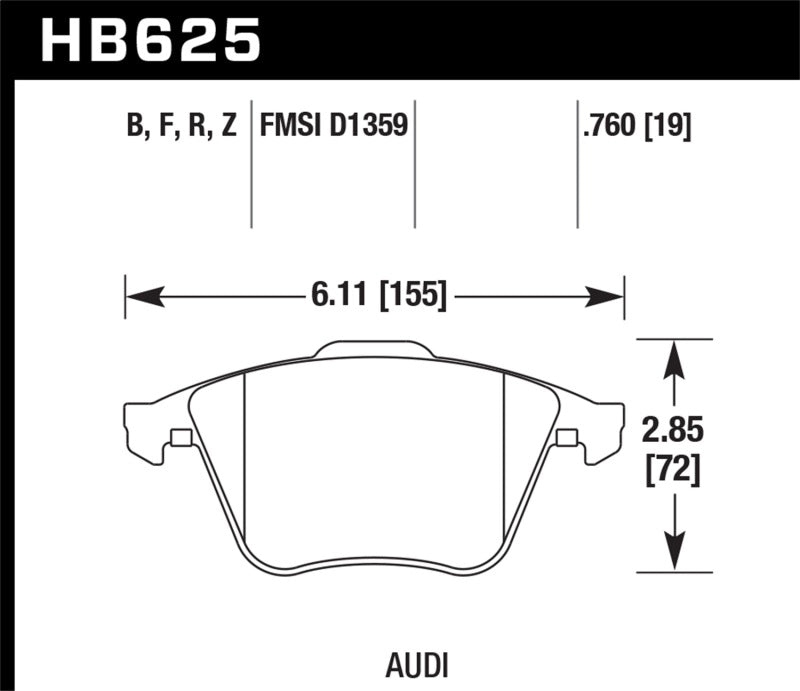 Plaquettes de frein avant Hawk HPS 5.0 pour Audi S3 (2001-2010) - version européenne