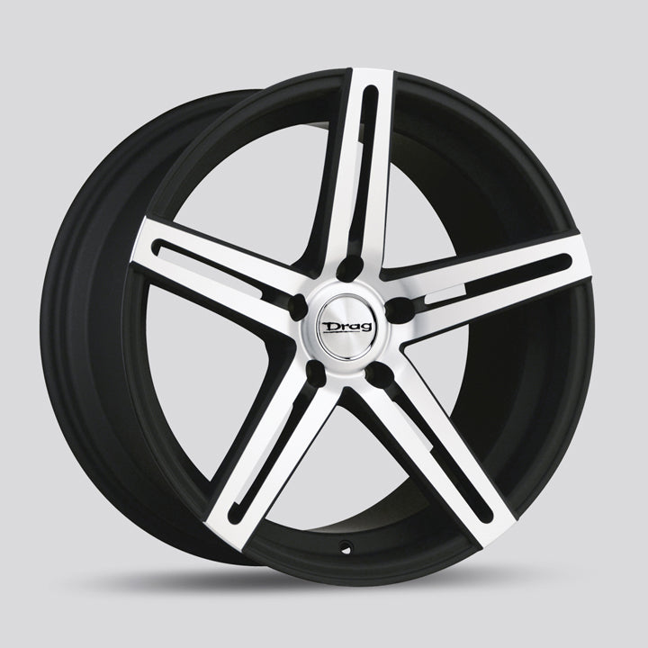 DRAG DR60 20X10 5x115 ET25 71.5 Plat Noir Face Usinée