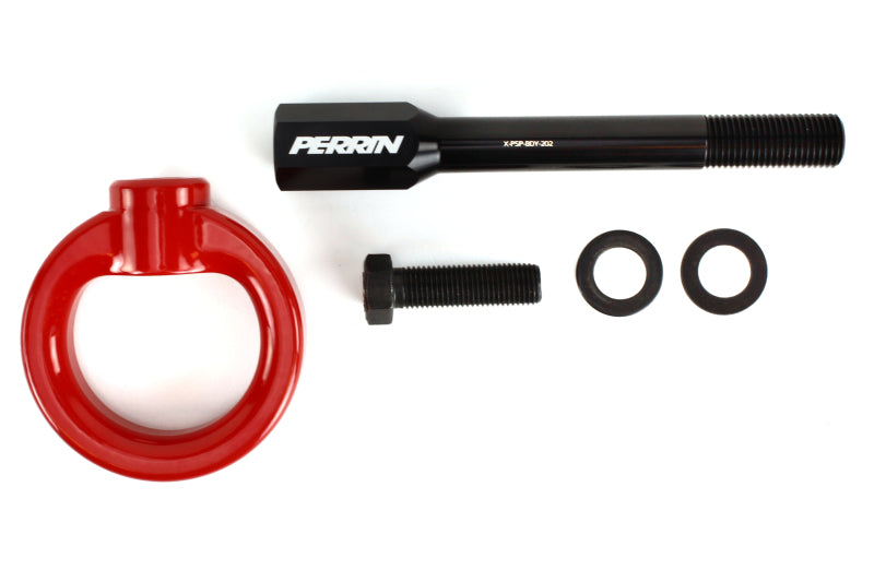 PERRIN Kit crochet de remorquage (avant) pour Subaru WRX/STI 02-07 - Rouge