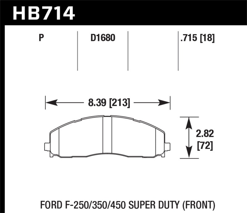 Hawk Plaquettes de frein avant Hawk LTS Street pour Ford F-250/350 2015-2017