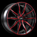 DAI Wheels Frantic Gloss Black - Machined Face - Red Face