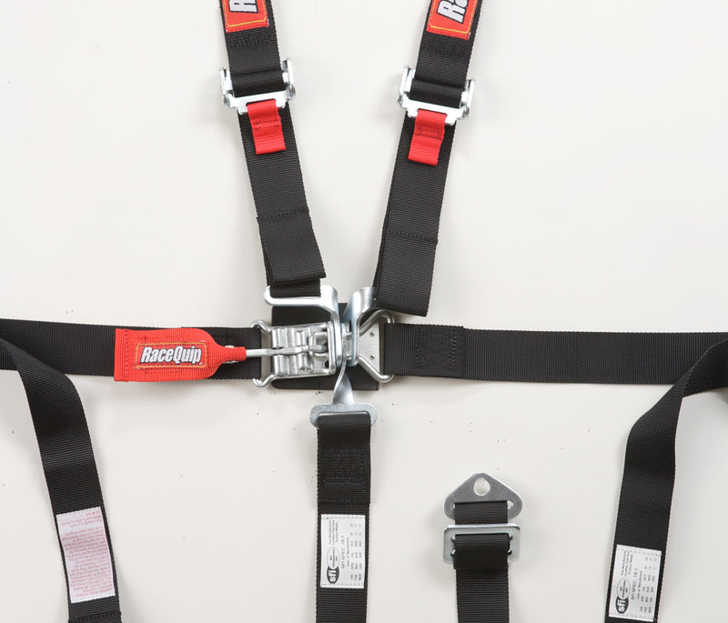 709009 Ensemble de harnais de course à 5 points RaceQuip Youth Latch &amp; Link, ensemble de ceintures de sécurité SFI 16.2 pour Quarter Midget &amp; Jr. Dragster, noir