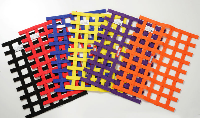 725015 RaceQuip Ribbon Style Race Car Window Net Certifié SFI 27.1, Rouge 18 HX 24 W