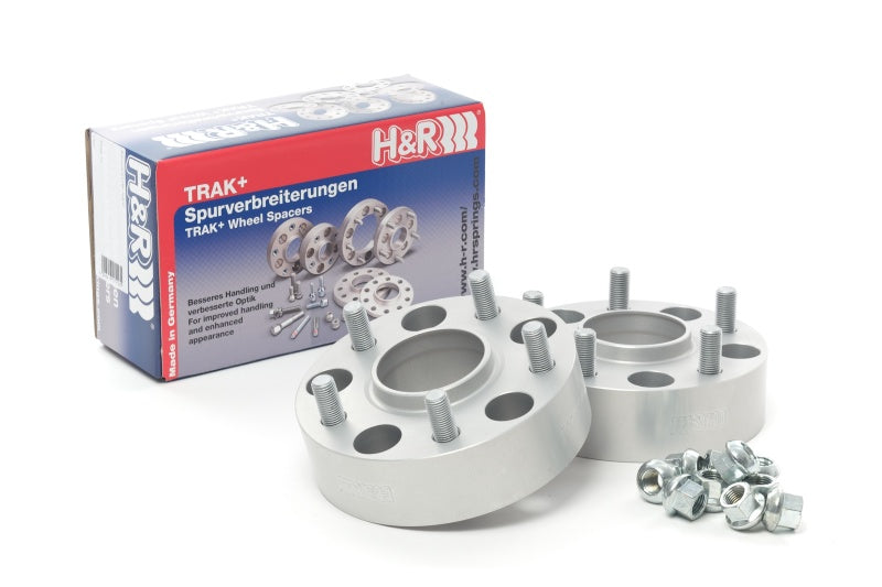Cale adaptatrice H&R Trak+ 25mm DRM pour jantes 5/120 alésage central 72.5 goujon fileté 14x1.5