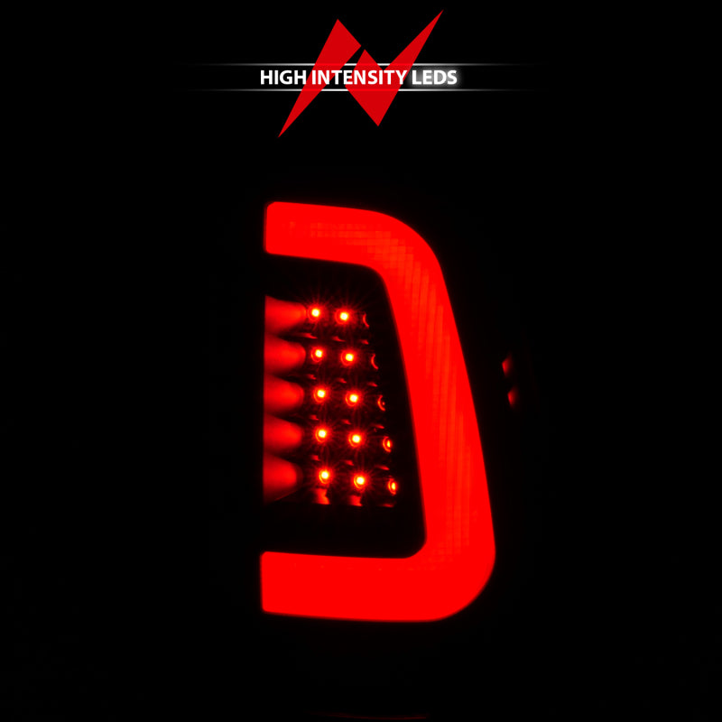 ANZO 2008-2016 Ford F-250 Feux arrière LED Boîtier noir Lentille transparente (paire)