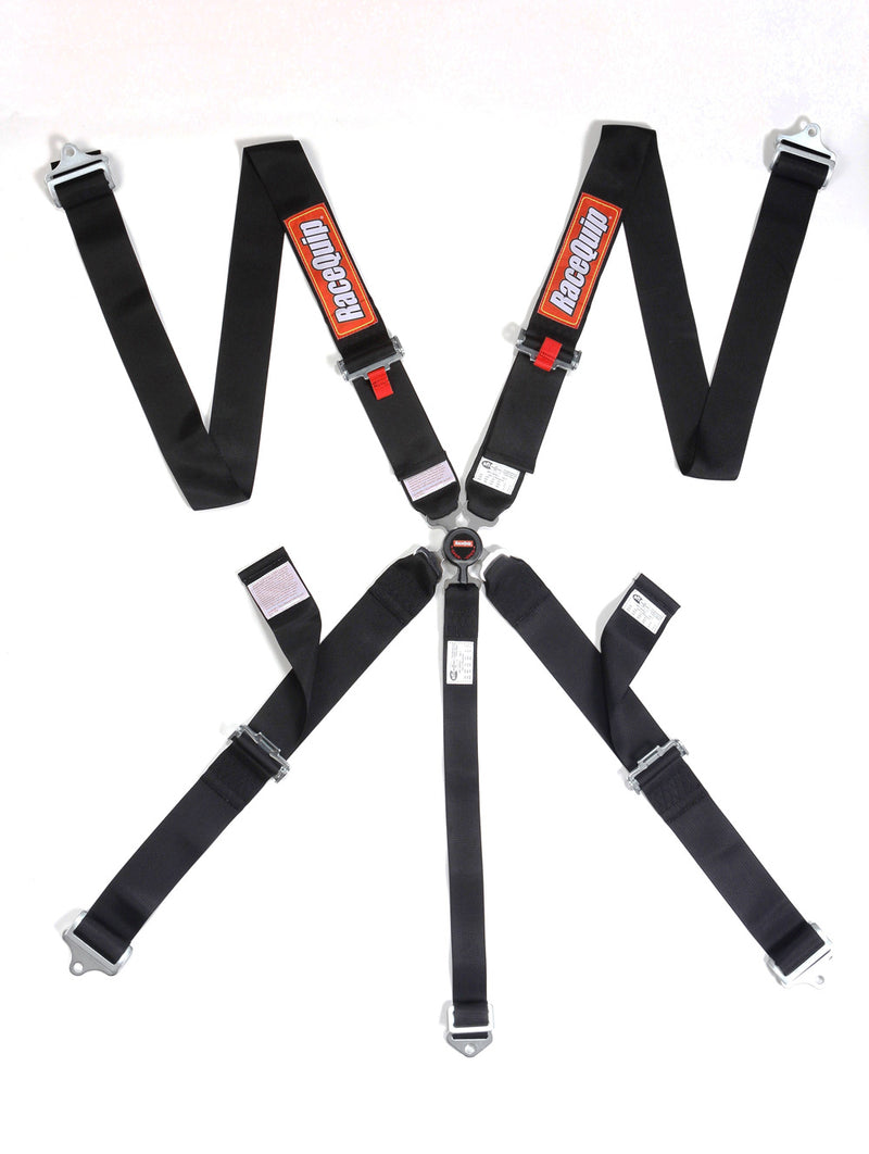 SFI CAMLOCK 5PT PU LAP BELTS BLK