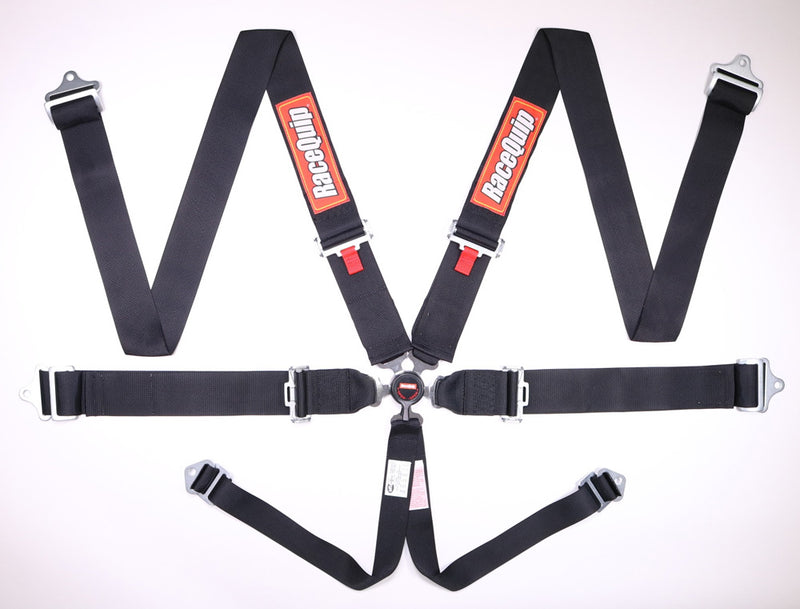 SFI CAMLOCK 6PT PD LAP BELTS BLK