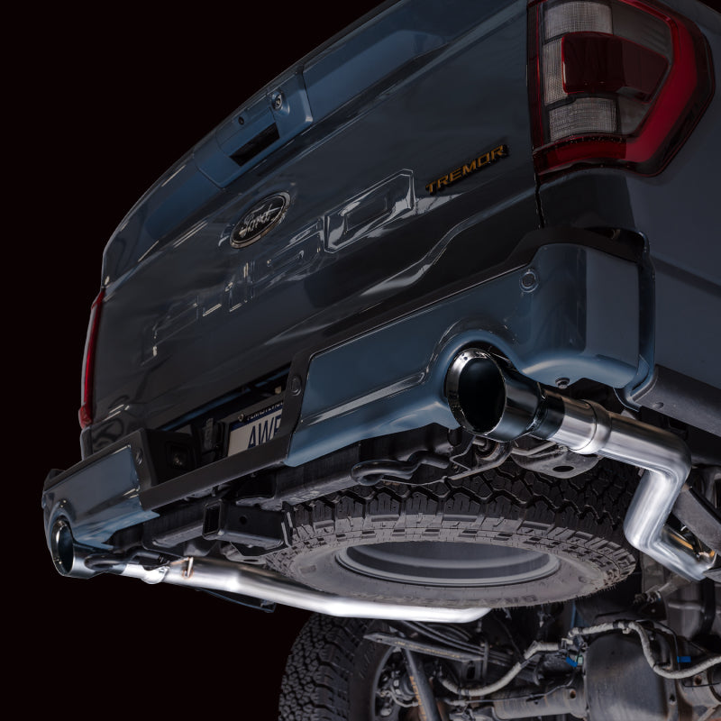 AWE Tuning Ford F-150 Tremor 2021+ (avec découpes de pare-chocs) Échappement Catback non résonant 0FG - Embouts noirs diamant