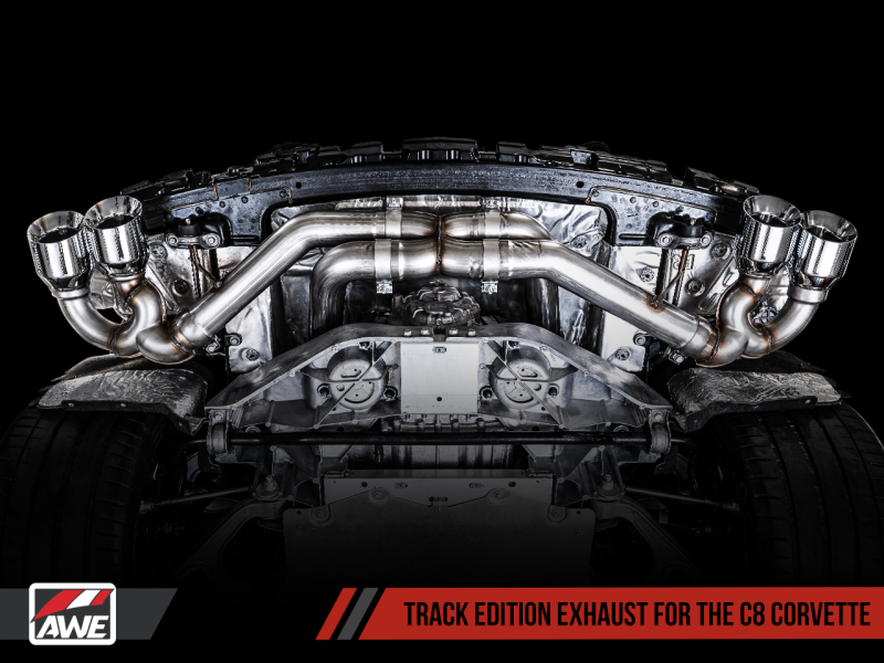 Échappement AWE Tuning 2020 Chevrolet Corvette (C8) Track Edition - Embouts Quad Chrome Silver