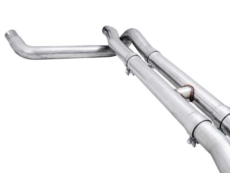 AWE Tuning 22-23 GMC Sierra 1500 AT4X 6.2L 0FG Catback Split Dual (pare-chocs plat) - Pointes noires diamant