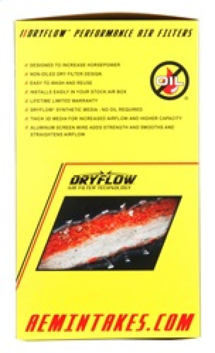 Filtre à air AEM Dryflow - Conique rond - 2,75 pouces ID de bride x 5,5 pouces OD de base x 4,75 pouces OD supérieur x 7,5 pouces H