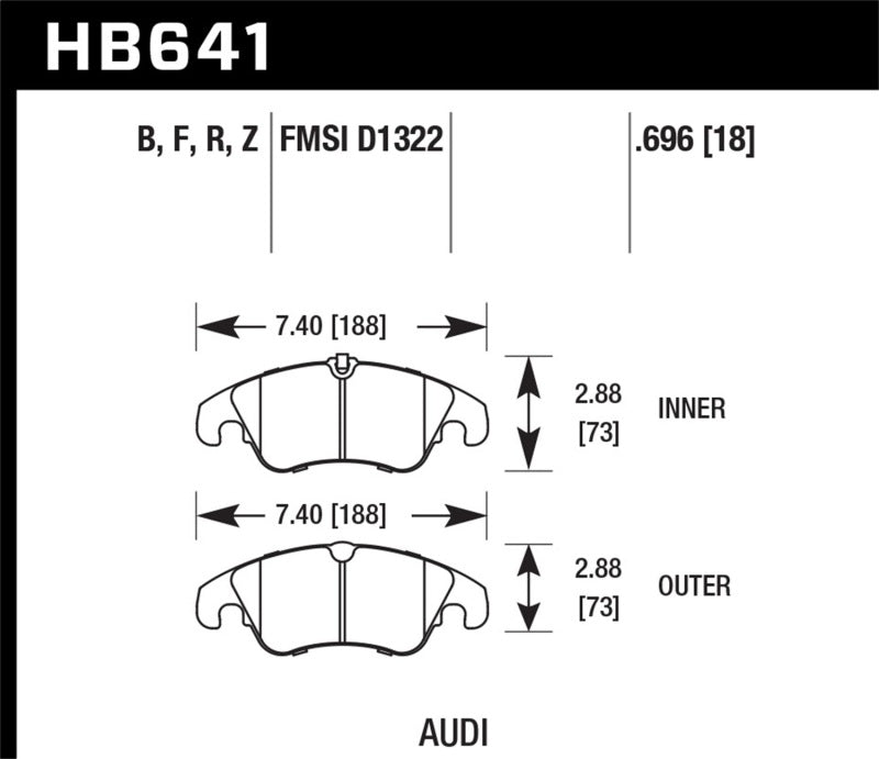 Plaquettes de frein avant Hawk HPS 5.0 pour Audi A4 2009-2014