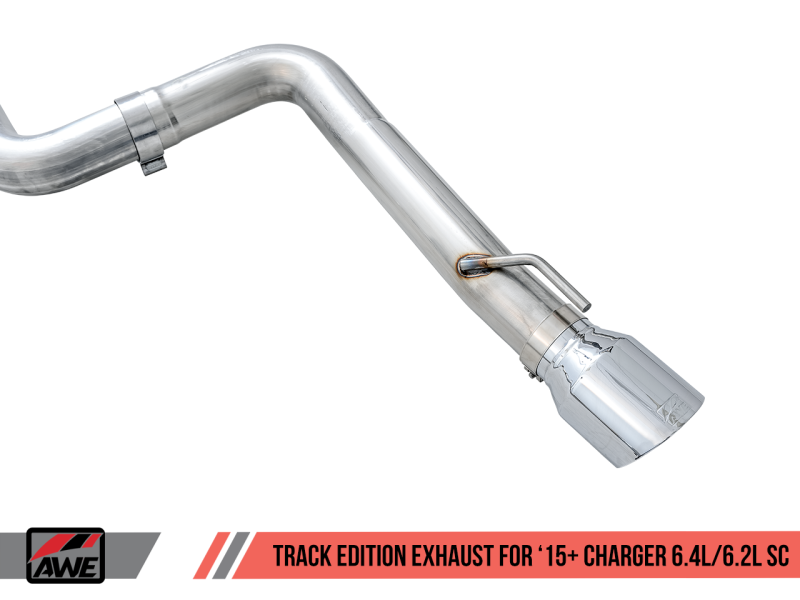 Échappement AWE Tuning 2015+ Dodge Charger 6.4L/6.2L Supercharged Track Edition - Chrome Silver Tips