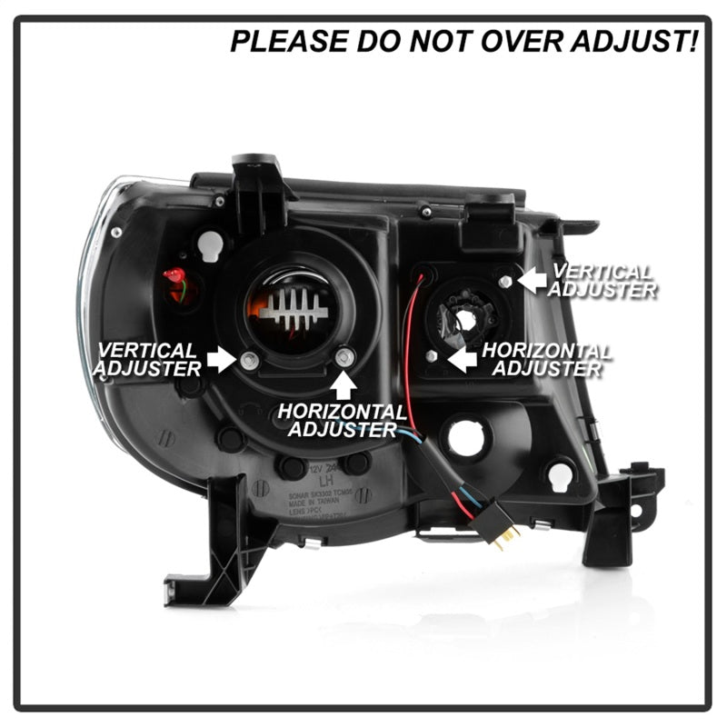 Spyder Toyota Tacoma 05-11 V2 Phares LED haute puissance - Noir PRO-YD-TT05PL-BK