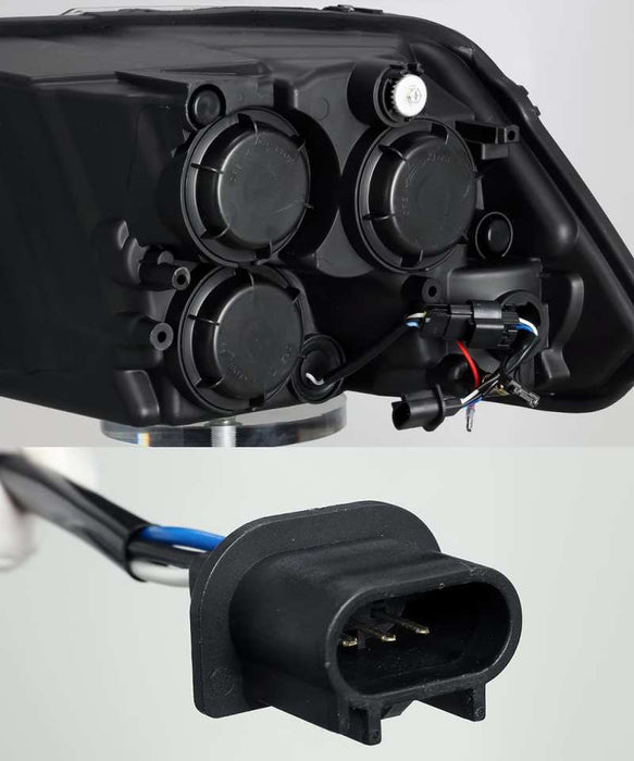 Phares de projecteur AlphaRex 09-18 Dodge Ram 1500HD série PRO style planche noir avec signal Seq/DRL