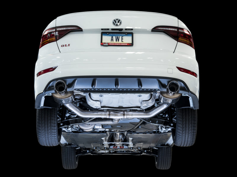 AWE Tuning 18-21 Volkswagen Jetta GLI Mk7 Échappement Touring - Embouts noirs diamant (Convient aux DP haut débit)