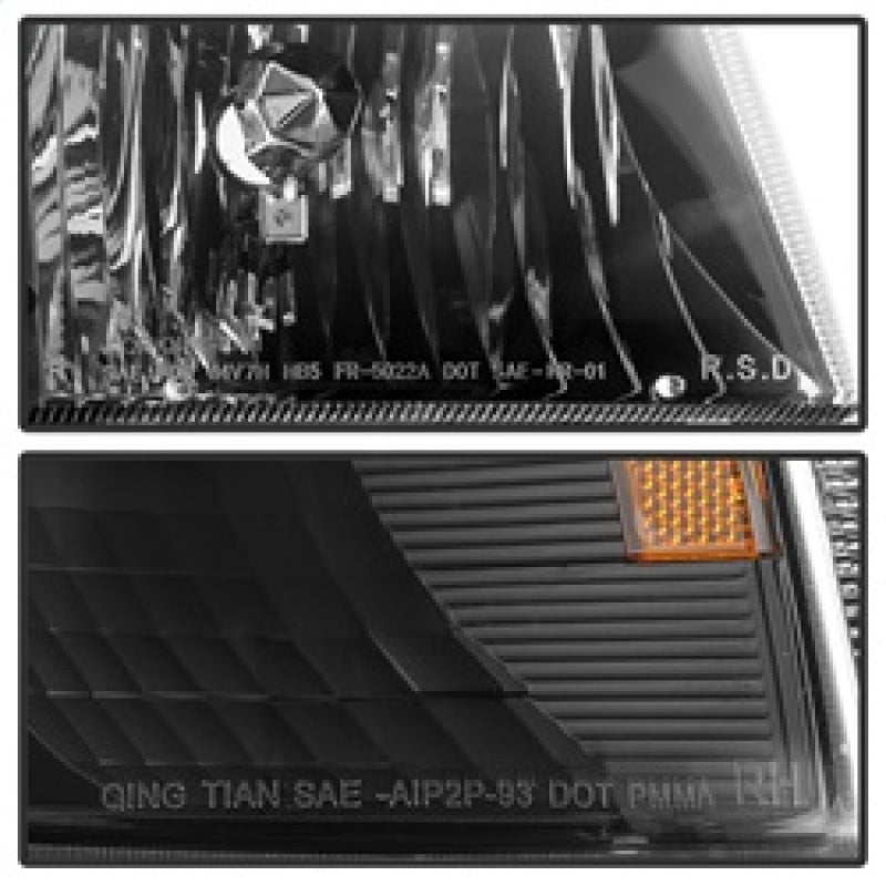 Xtune Ford Ranger 93-97 Phares en cristal avec feux d'angle Ensembles de 4 pièces Noir HD-JH-FR93-SET-BK