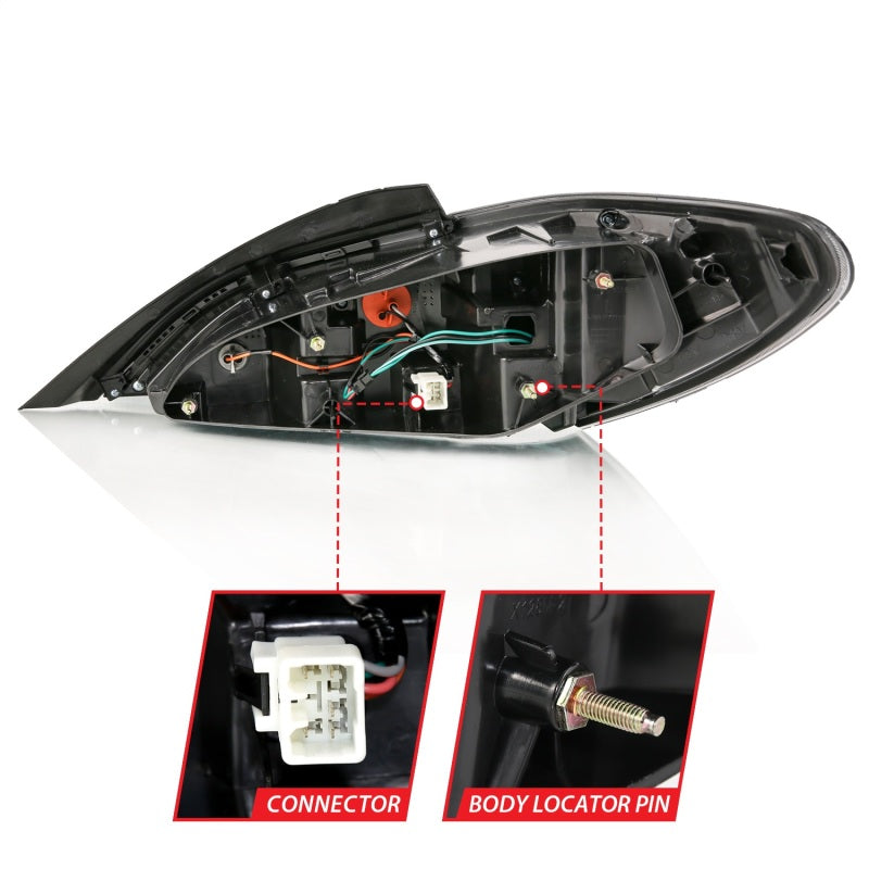 ANZO 10-13 Hyundai Genesis 2DR Feux arrière LED Fumée