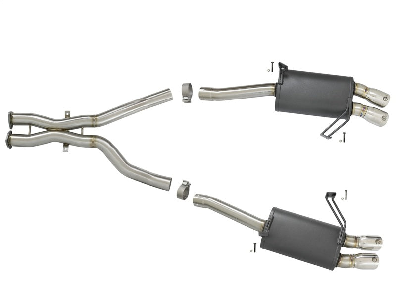 aFe MACH Force-Xp Échappement Cat-Back 2,5" en acier inoxydable 304 avec embouts polis pour BMW Z4 M Coupé (E86) L6 3.2L 05-08