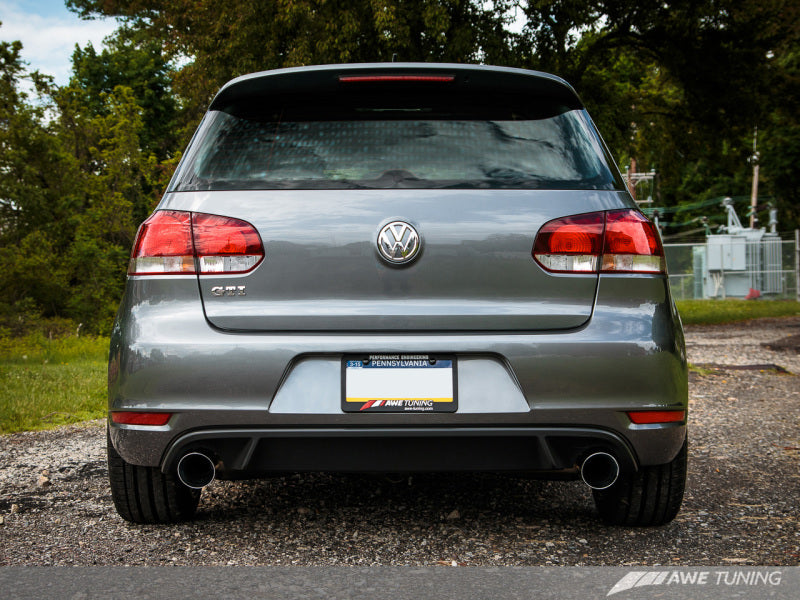 AWE Tuning Mk6 GTI Performance Catback - Embouts ronds en argent chromé