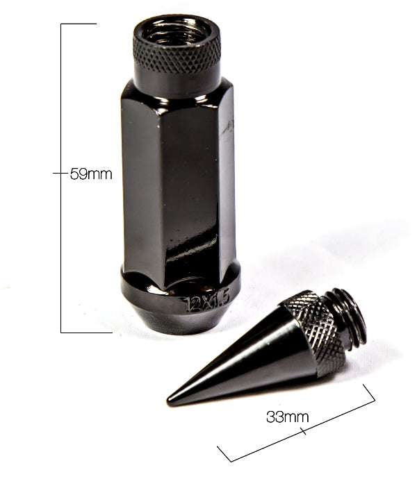 AODHAN XT92 SPIKED LUG NUTS (SET OF 20PC WITH KEY)12X1.25 CHROME