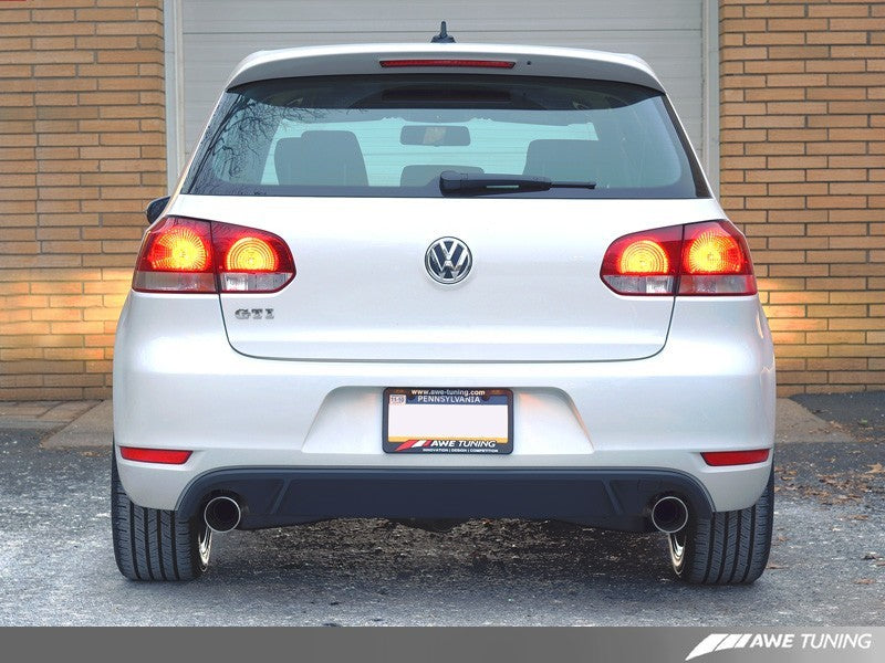 AWE Tuning Mk6 GTI Performance Catback - Embouts ronds en argent chromé