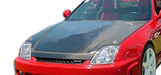 1997-2001 Honda Prelude Carbon Creations OEM Look Hood - 1 Piece
